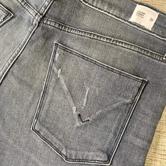 💫HP‼️💫 NWT HUDSON “Zooey” High Rise Straight Crop Jeans in “Smoke Show”, Sz 31 - Picture 5 of 6